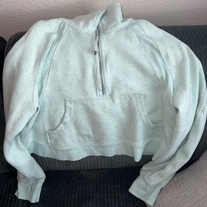 Lululemon Scuba Oversized Funnel Neck Half Zip XL/XXL Mint